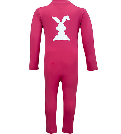 Petit Crabe Coverall Swimsuit - Lou - UV50+ - Mulberry w. Rabbit