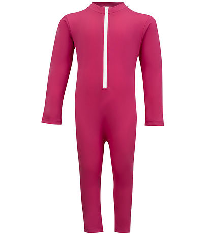 Petit Crabe Coverall Swimsuit - Lou - UV50+ - Mulberry w. Rabbit