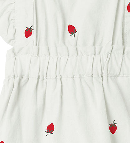 Name It Summer Romper - NbfDerilla - Bright White/STAWBERRY