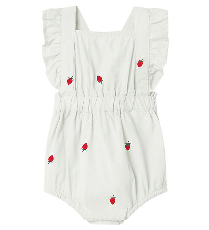 Name It Summer Romper - NbfDerilla - Bright White/STAWBERRY