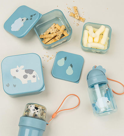 Done by Deer Snackboxes - Tiny Farm - 3-Pack - Blue