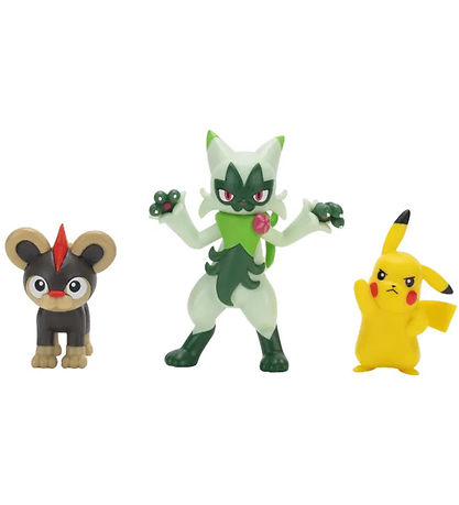 Pokémon Figurer - 3-pack - Battle Figure - Litleo, Pikachu & Flo