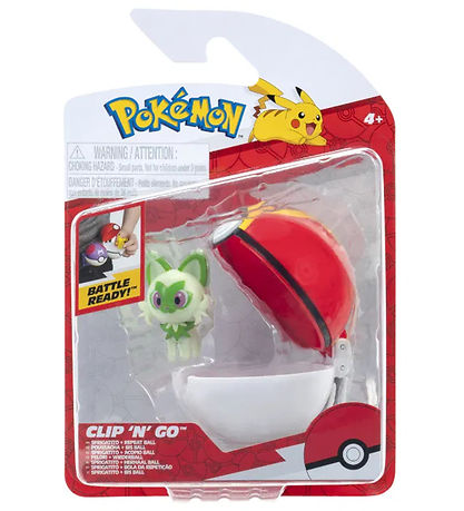 Pokémon Figure - Clip 'N' Go - Sprigatito w. Repeat Ball