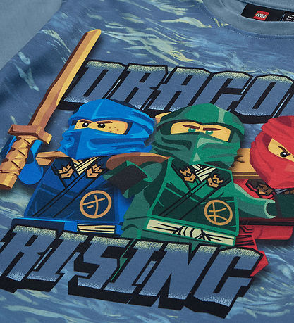LEGO® Ninjago T-Shirt - LwTaffy 302 - Mattblau m. Print