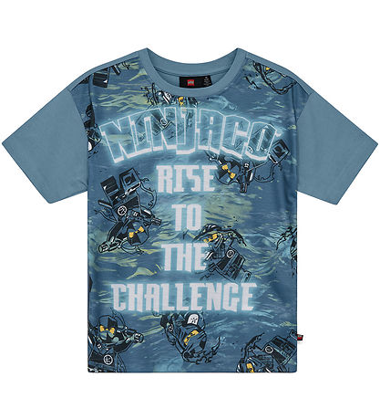 LEGO® Ninjago T-Shirt - LwTaffy 308 - Mattblau m. Print