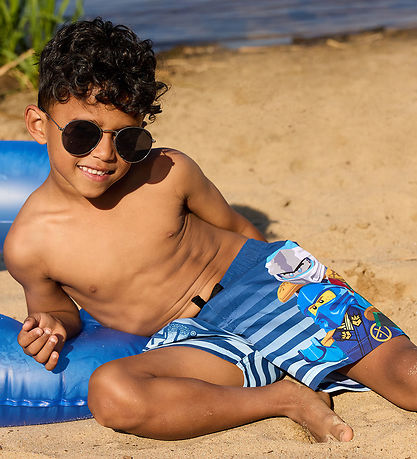 LEGO® Ninjago Badeshorts - LwAgan 305 - Dunkelblau m. Print