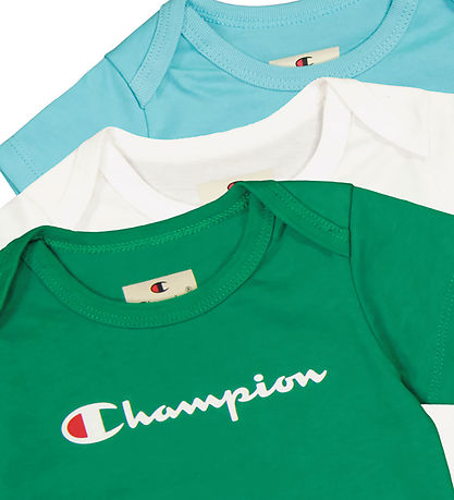 Champion Romper s/s - 3-pack - Groen/Blauw/Wit