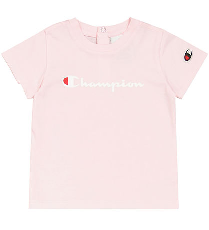 Champion Sett - Stuttermabolur/Stuttbuxur - Bleikt/Dökkblátt