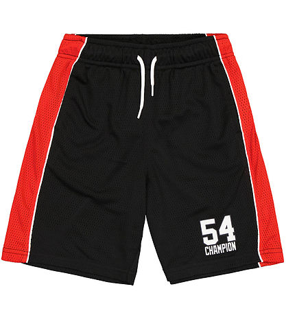Champion Shorts - Schwarz/Rot