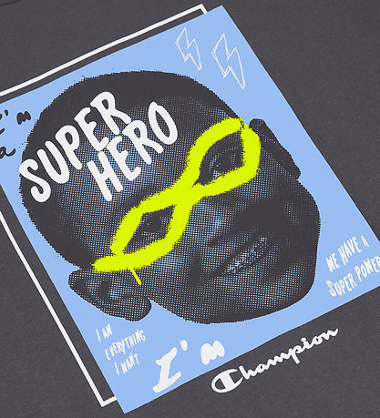 Champion Stuttermabolur - Grátt/Super Hero