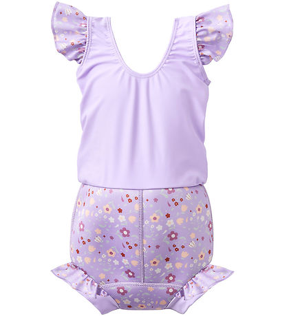 Splash About Sundbleyja - Happy Nappy Búningur - Lilac Spring