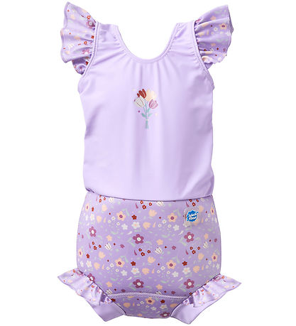 Splash About Sundbleyja - Happy Nappy Búningur - Lilac Spring