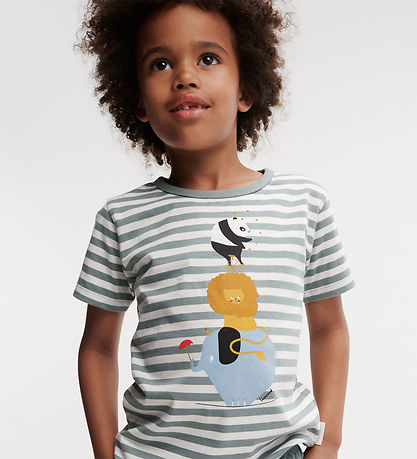 Liewood T-Shirt - Apia - Zirkus/Stripe Pfefferminze