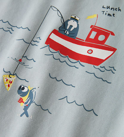 Name It T-shirt - NmmVux - Pearl Blue/Lunch hour