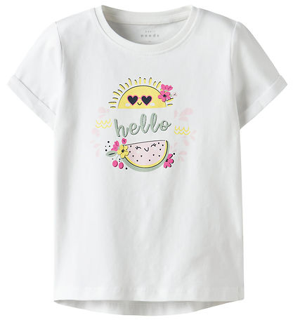 Name It Stuttermabolur - NmfVix - Bright White/Hello