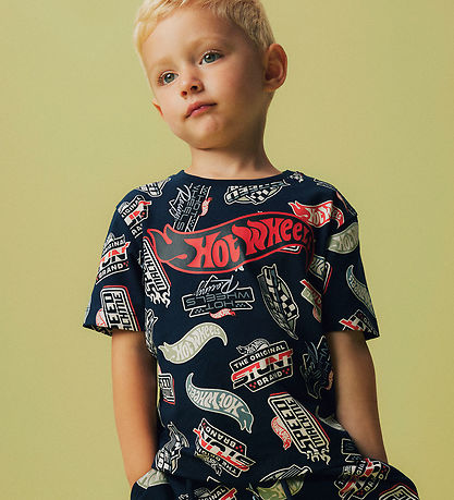 Name It Stuttermabolur - NmmAry - Hot Wheels - Dökkblátt Blazer