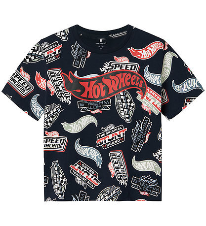 Name It Stuttermabolur - NmmAry - Hot Wheels - Dökkblátt Blazer