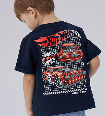 Name It Stuttermabolur - NmmAtreus - Hot Wheels - Dökkblátt Blaz