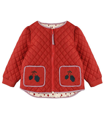 Fliink Jacket - Reversible - Kota Berry - Pompeian Red AOP