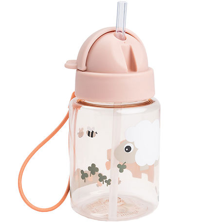 Done by Deer Trinkflasche m. Strohhalme - Tiny Farm - 280 ml - P