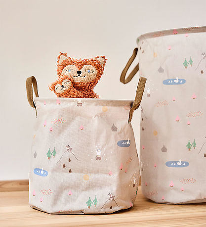 OYOY Aufbewahrungskörbe - 2er-Pack - Deer & Ente - Medium+ - Bei