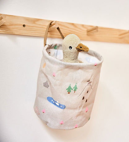 OYOY Storage Baskets - 2-Pack - Deer & Duck - Small - Beige