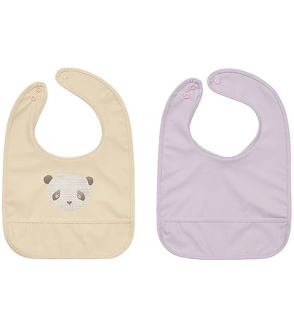 OYOY Lätzchen - 2er-Pack - Lun Lun Panda - Vanilla/Lavender