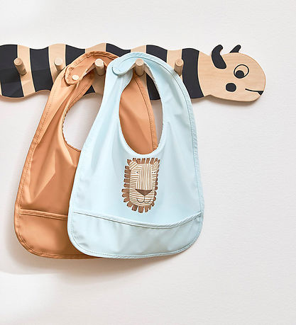 OYOY Lätzchen - 2er-Pack - Lobo Lion - Caramel/Ice Blue