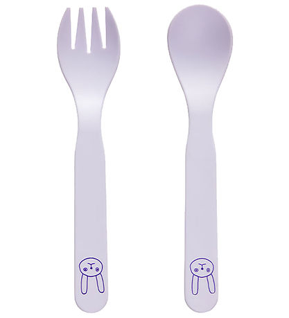 OYOY Barna hnífapör - Lífplast - 2 Partar - Pullo - Lavender