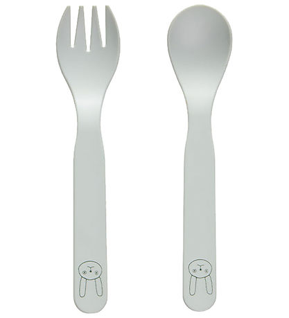 OYOY Barna hnífapör - Lífplast - 2 Partar - Pullo - Pale Myntugr