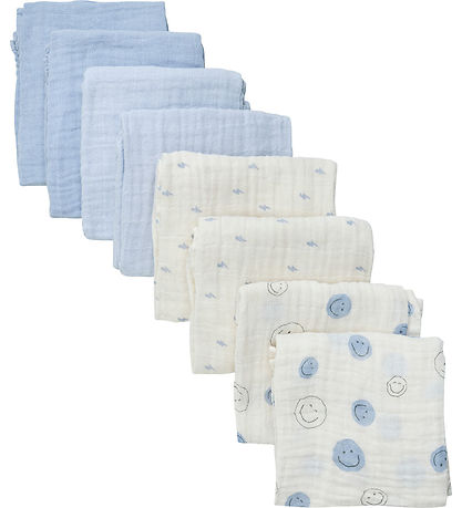 Pippi Muslin Cloths - 8-Pack - 65x65 cm - Celestial Blue