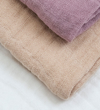 Pippi Muslin Cloths - 3-Pack - 65x65 cm - Quail