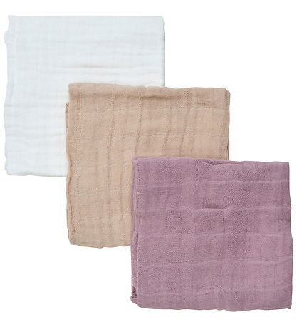 Pippi Muslin Cloths - 3-Pack - 65x65 cm - Quail