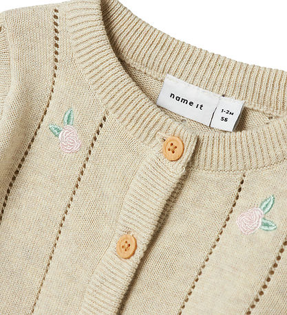 Namie It Cardigan - Knitted - NbfHeydi - Peyote Melange