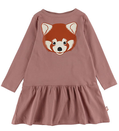 DYR-Cph Kleid - Dyrbirdy - Dk Rose Beiger Roter Panda