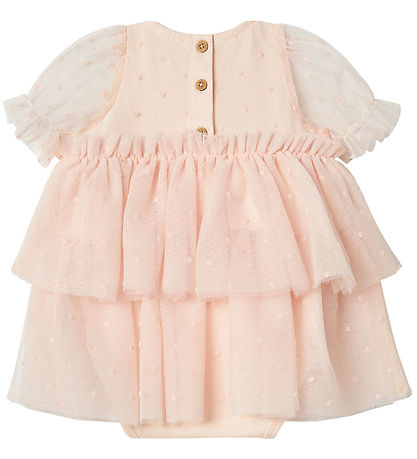 Lil' Atelier Samfella m. pilsi c/o - NbfFrilla - Tyl - Peach Blu