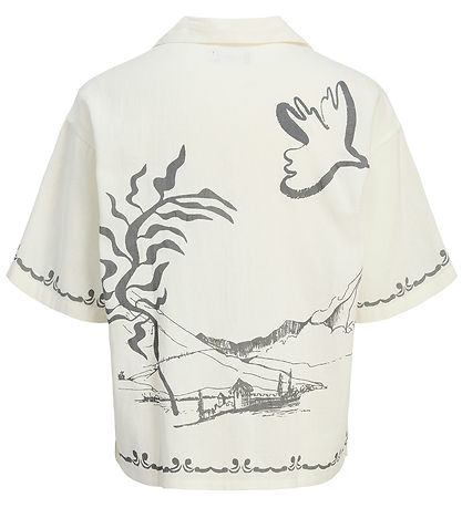 Jack & Jones Skyrta - JorAcapulco - Cloud Dansari M. Prentað