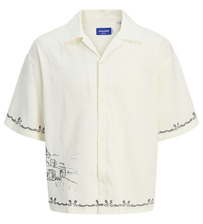 Jack & Jones Skyrta - JorAcapulco - Cloud Dansari M. Prentað