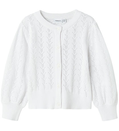 Name It Cardigan - Prjónað - NmfHannah - Bright White
