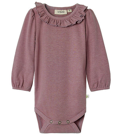Lil' Atelier Bodysuit l/s - Rib - NbfDarla - Nostalgia Rose
