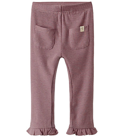 Lil' Atelier Leggings - Rib - NbfDarla - Nostalgía Rose
