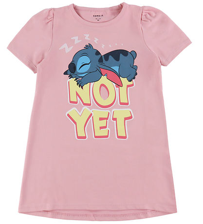 Name It Náttkjóll - NmfAsta - Stitch - Cameo Bleikt
