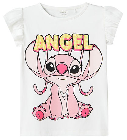 Name It Stuttermabolur - NmfAsbiri - Stitch - Bright White