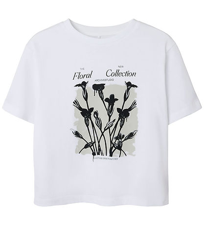 Name It Stuttermabolur - NkfDagmar - Bright White/Floral Col
