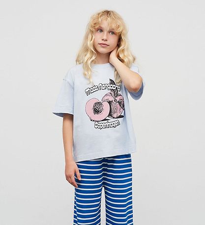 Mads Nørgaard T-shirt - Dry Single Tristi - Ballad Blue w. Print