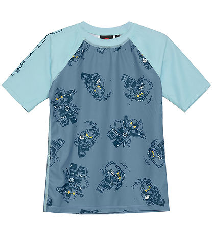 LEGO® Ninjago Badeshirt - LwAgan 301 - UV40+ - Mattblau m. Pri
