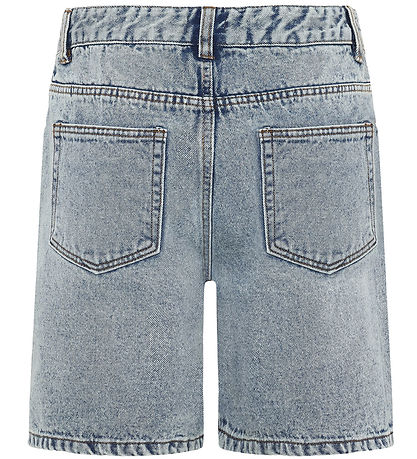 Grunt Stuttbuxur - GrGlori Mid-Rísa - Blue Vintage