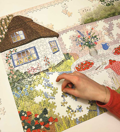 Vissevasse Jigsaw Puzzle - 1000 Bricks - 63x45 cm - Sweet Strawb