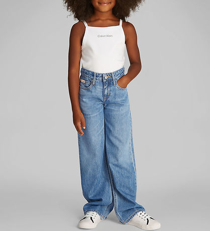 Calvin Klein Jeans - Hoher Bund, weites Bein - Soft Blue