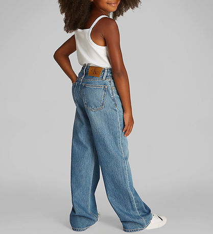 Calvin Klein Jeans - Hoher Bund, weites Bein - Soft Blue